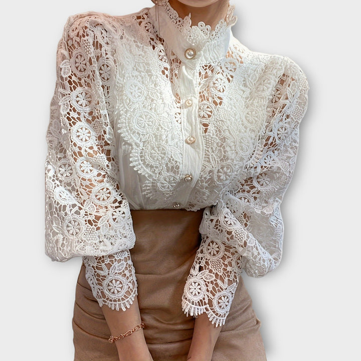 Elegant Lace Victorian Blouse
