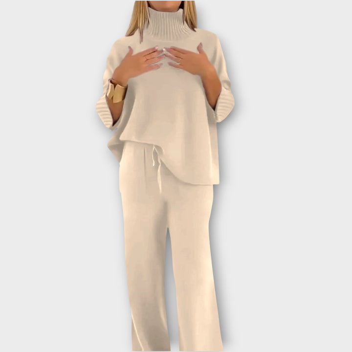 Cozy High-Neck Relaxed Knit Set
