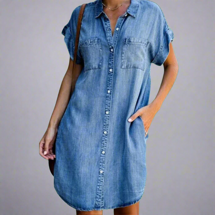 Mini dress made from elastic fabric