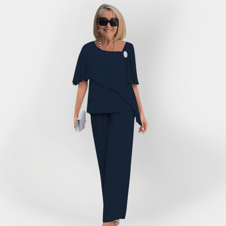 Elegant Double Set of Top and Trousers