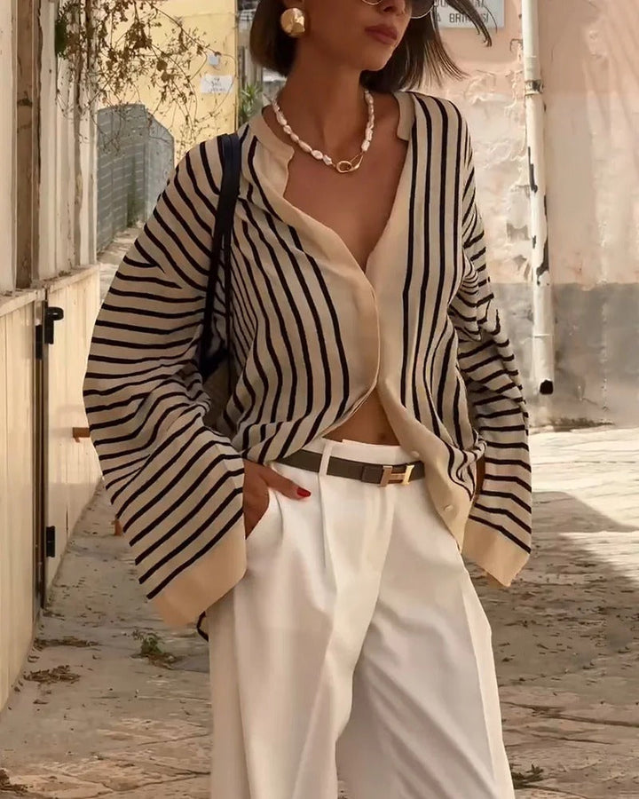 Striped Shirt of Refined Style