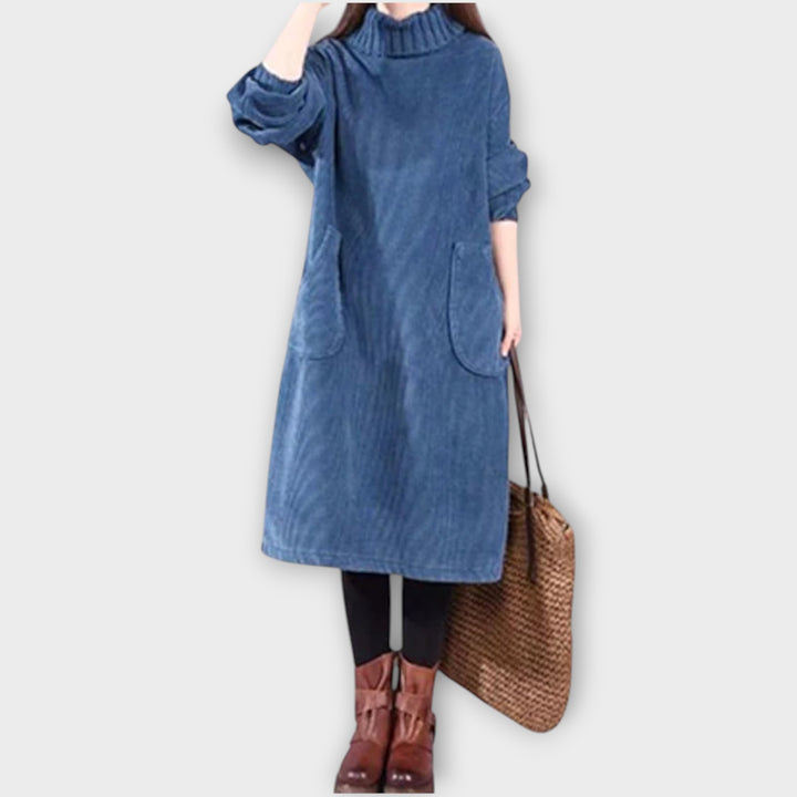 Oversized Corduroy Midi Dress