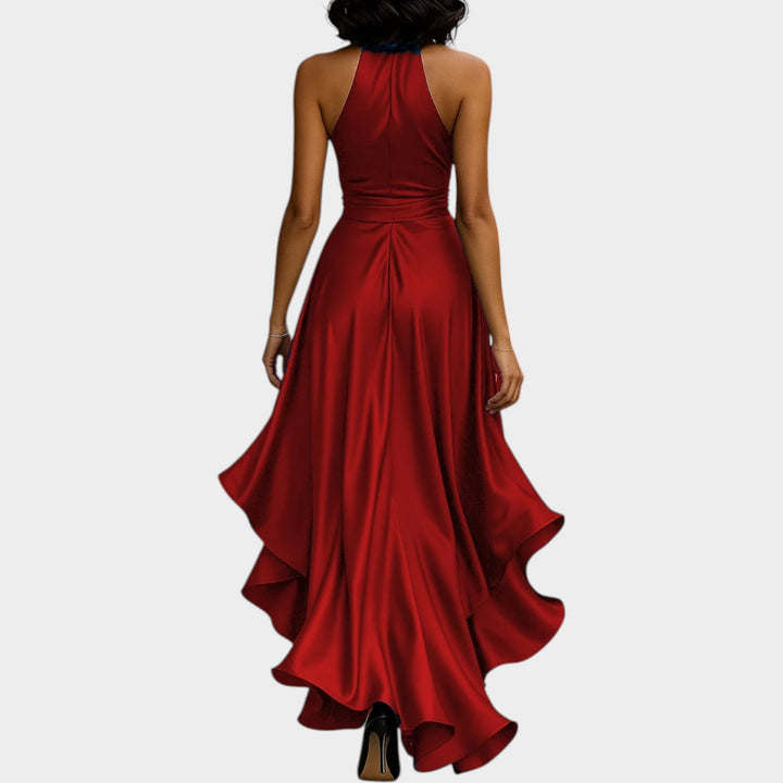 Halter Wrap Evening Gown