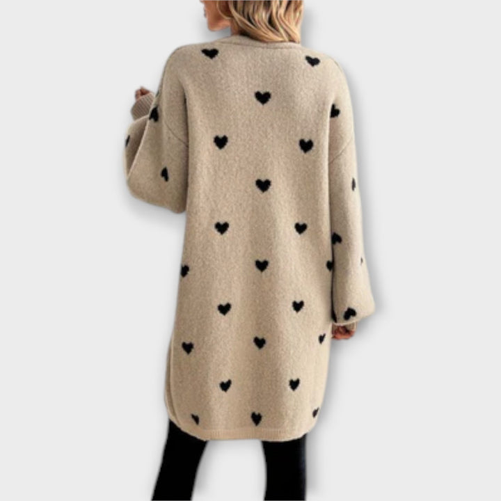 Julia - Cardigan with Heart Design