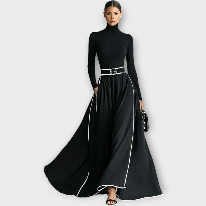 Elegant Turtleneck Maxi Dress