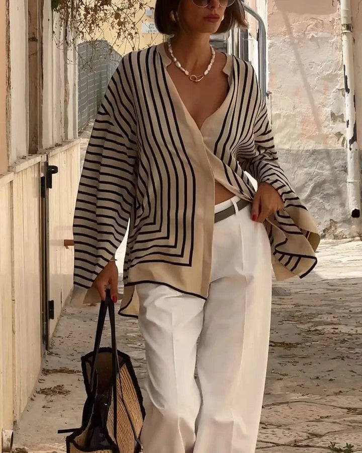 Striped Shirt of Refined Style