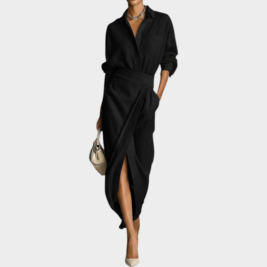 Tailored Wrap Shirt Dress