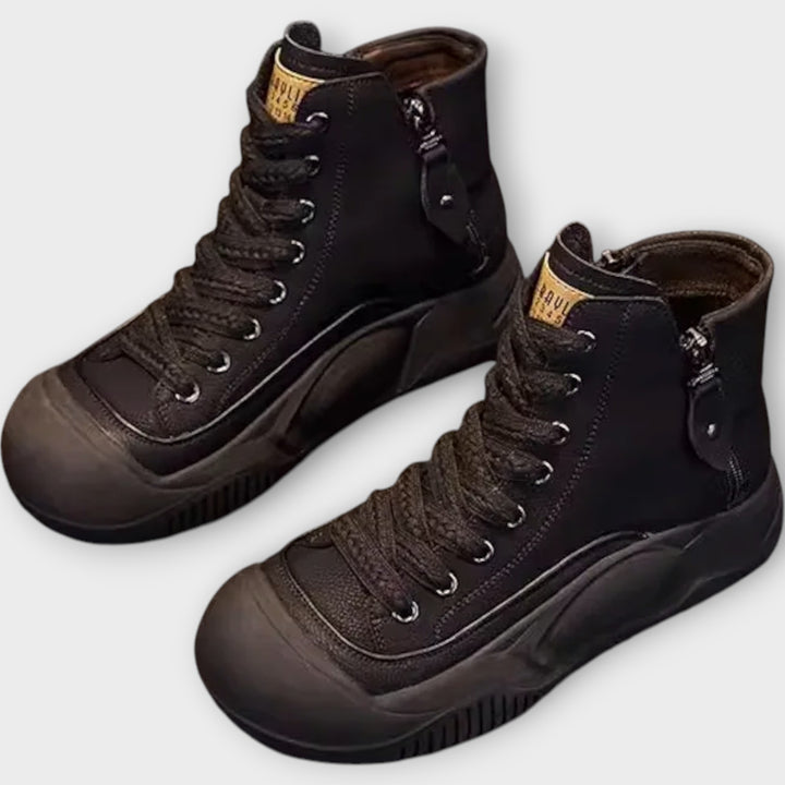 Rugged Lace-Up Utility Boots