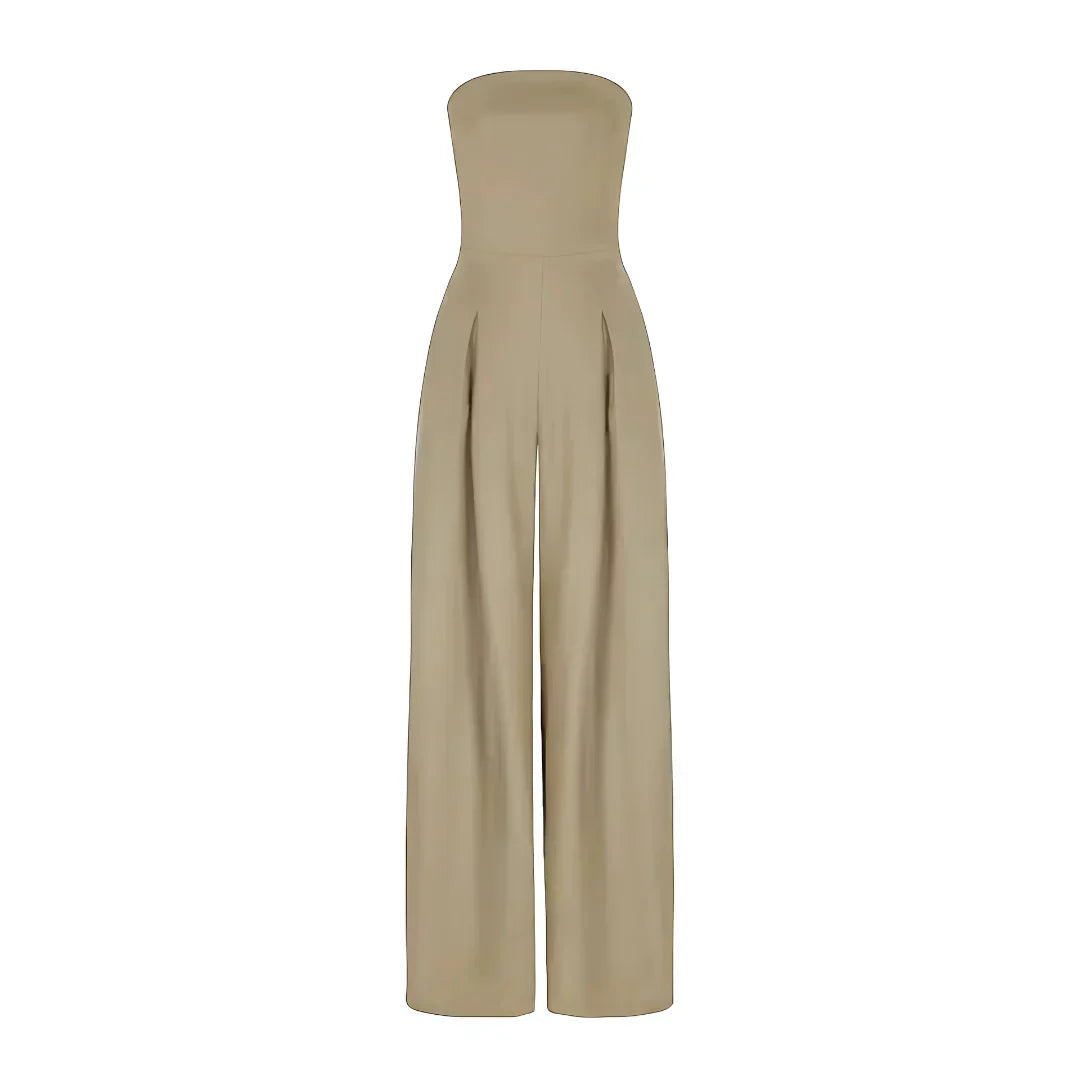 Strapless Jumpsuit with Corset