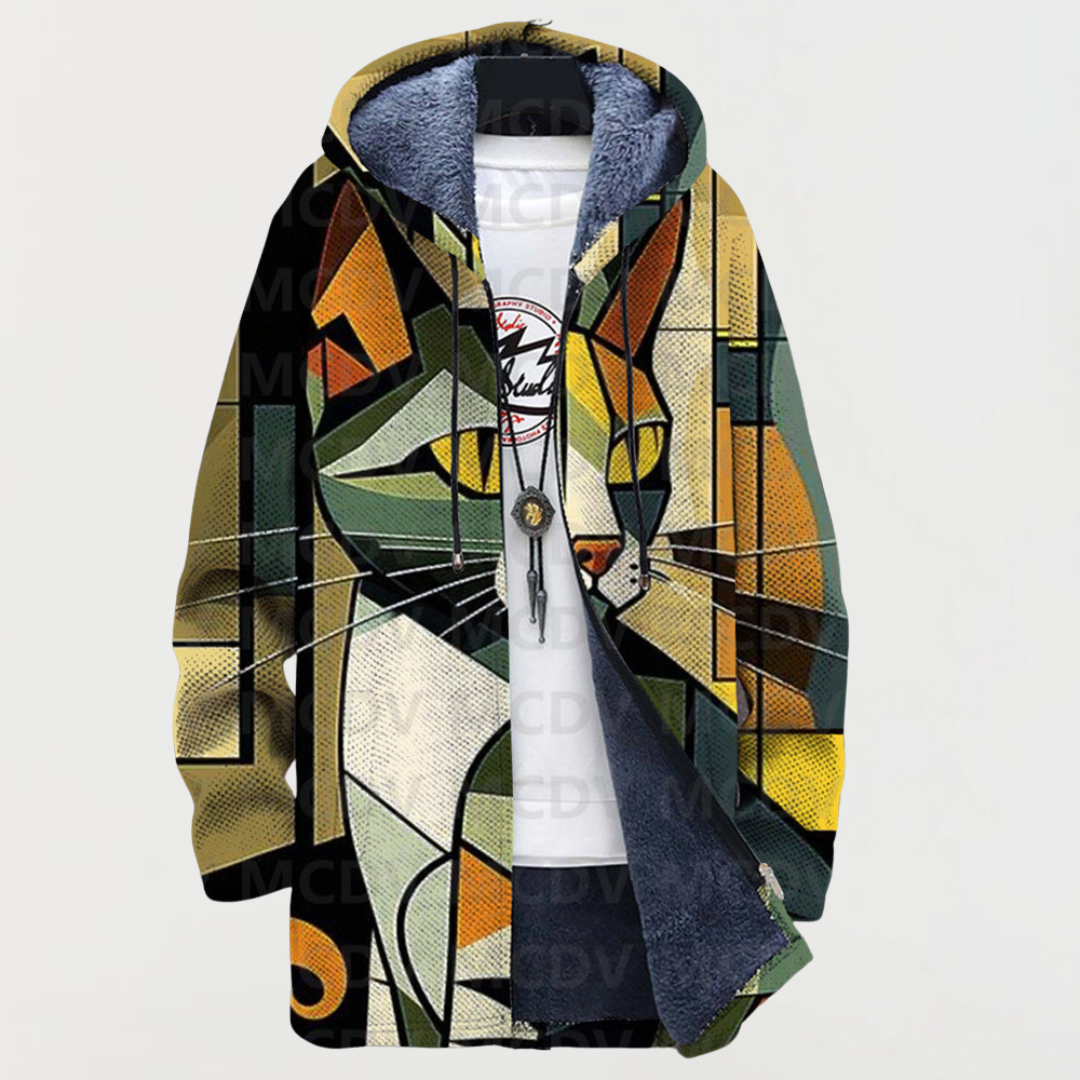 Geometric Pattern Cardigan for Cats