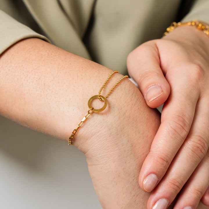 Gold Tennis Bracelet in Box