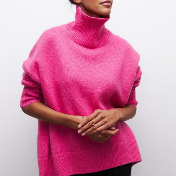 Katrielle - Comfortable High Neck Sweater