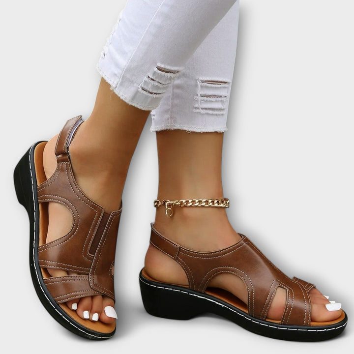 Comfortable Leather-Heeled Sandals