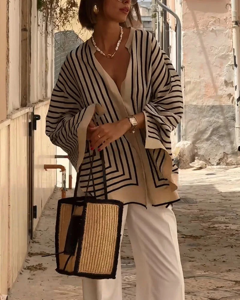 Striped Shirt of Refined Style