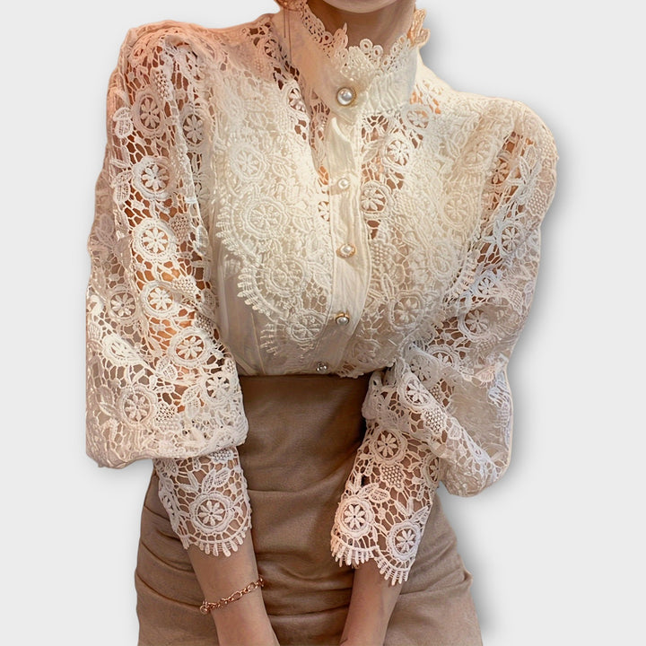 Elegant Lace Victorian Blouse