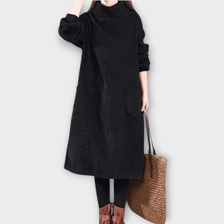 Oversized Corduroy Midi Dress