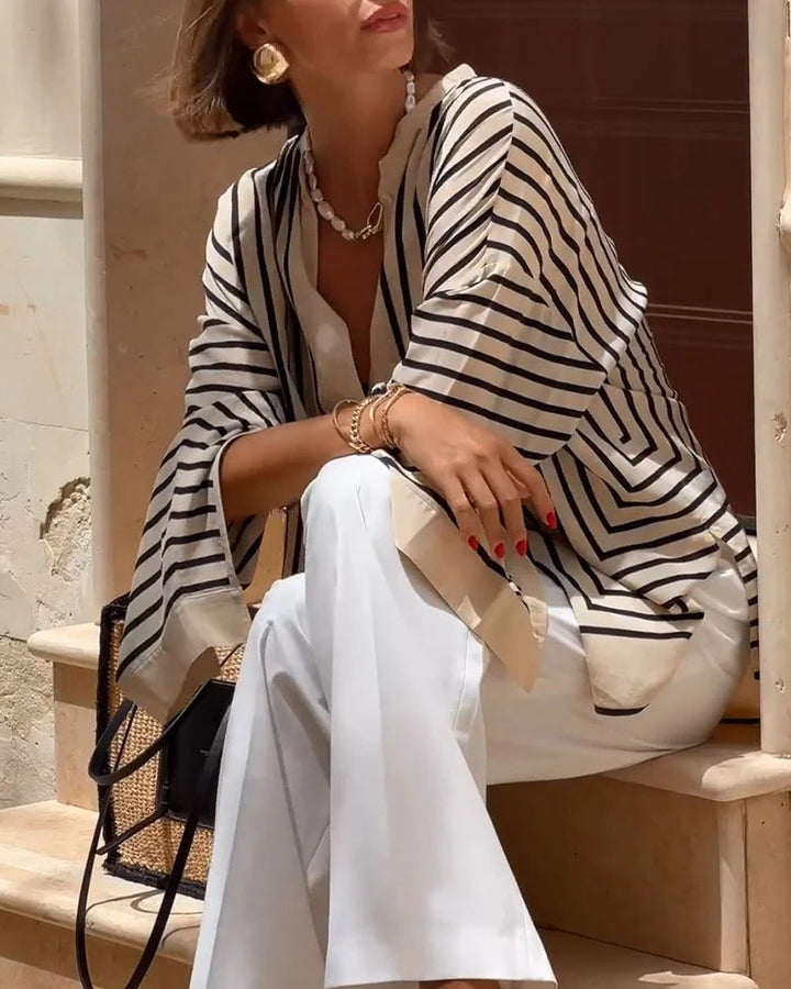Striped Shirt of Refined Style