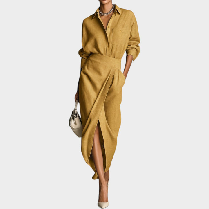 Tailored Wrap Shirt Dress