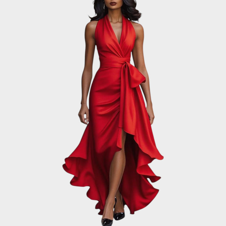 Halter Wrap Evening Gown