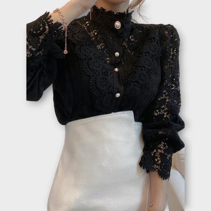Elegant Lace Victorian Blouse