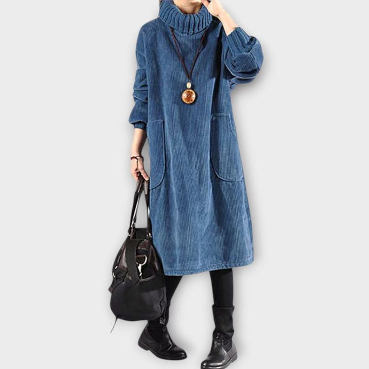 Oversized Corduroy Midi Dress