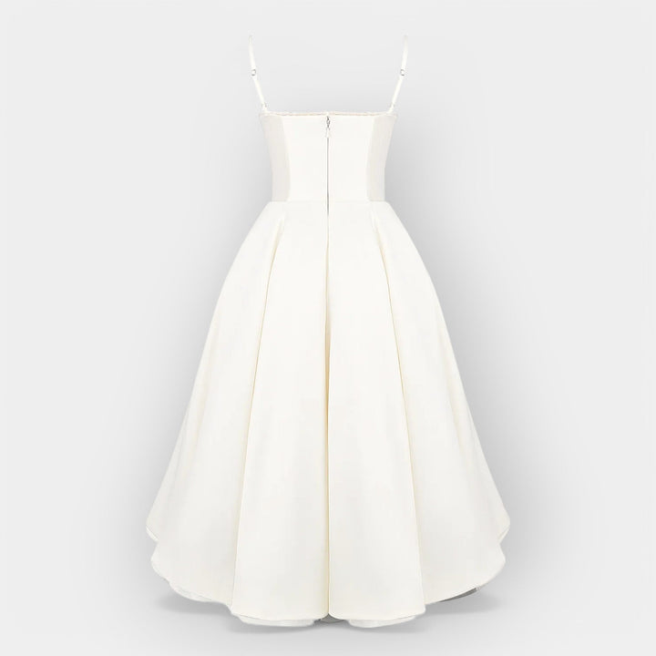 Simple White Midi Dress